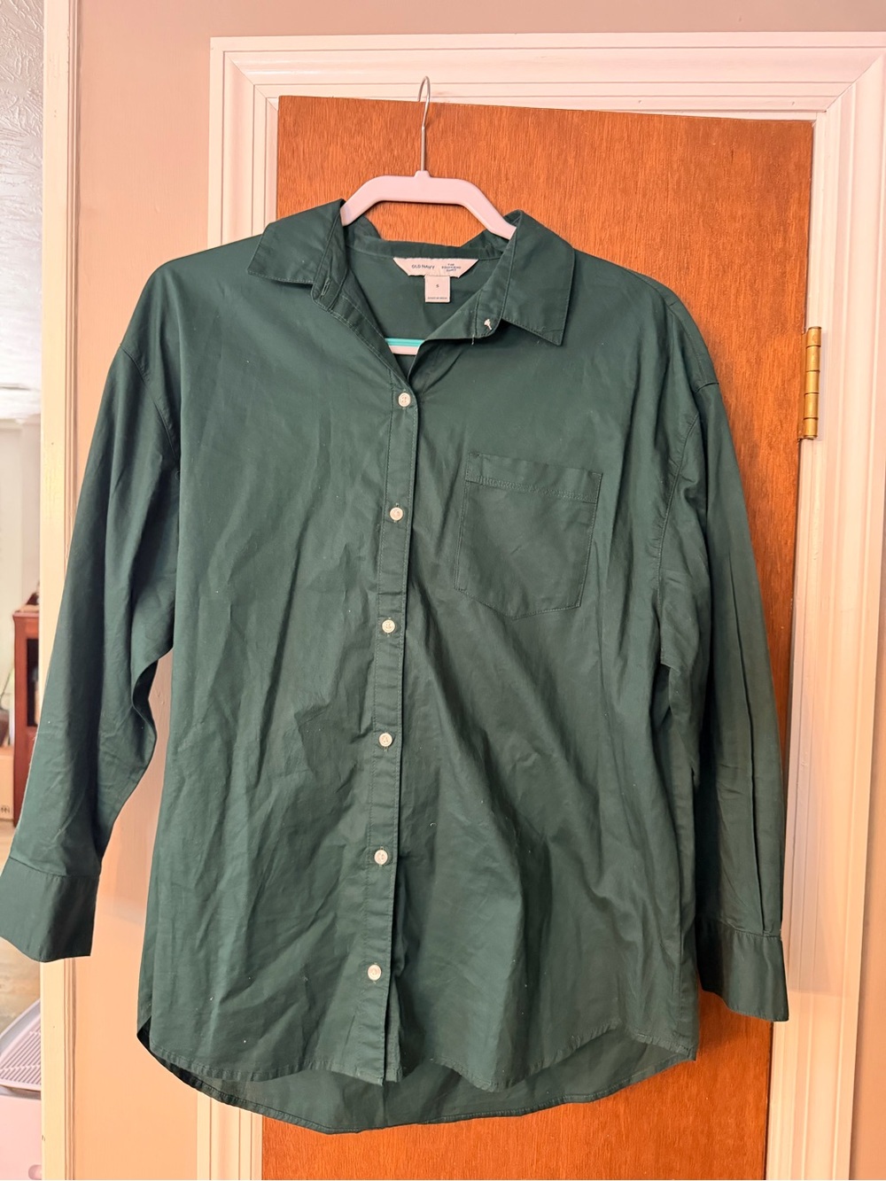 Old Navy Forest Green Women's Button-Down Shirt